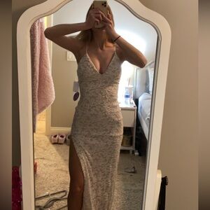 Windsor White/Nude Maxi Dress